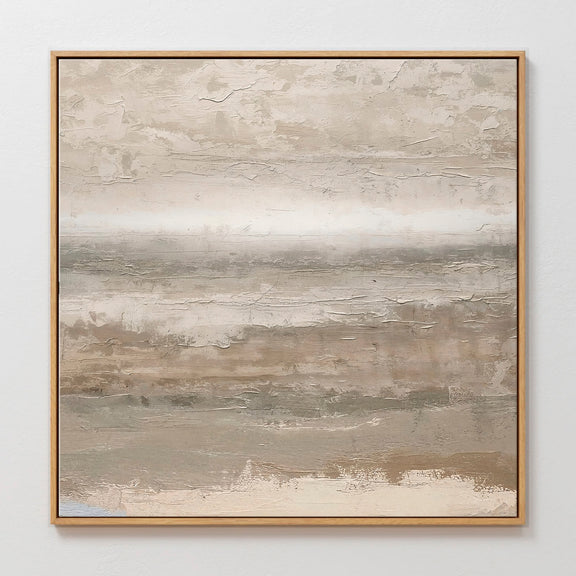 AK-52- Tan Minimalist Abstract Art Print - Sage and Rose Prints