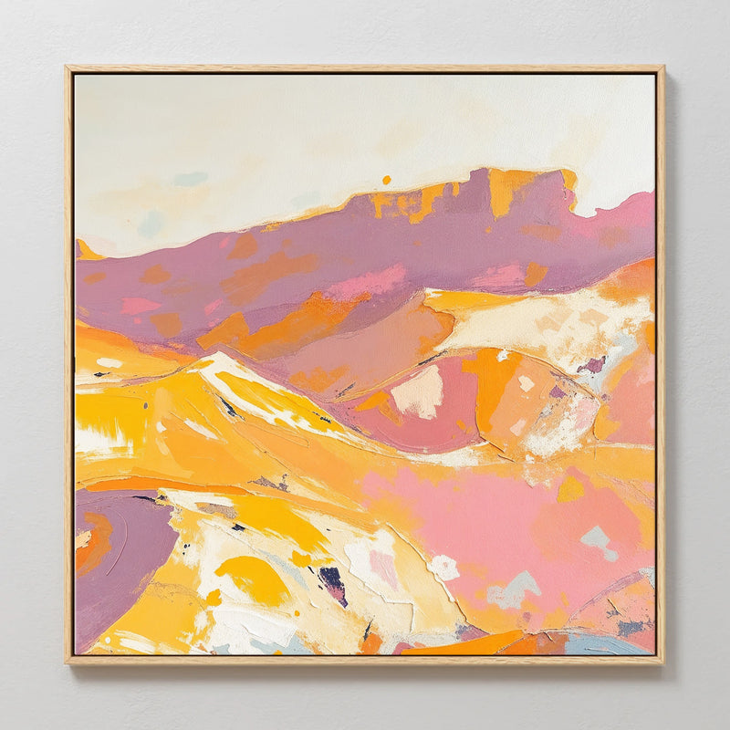 Bright Sunny Desert Abstract Painting - Sage and Rose Prints
