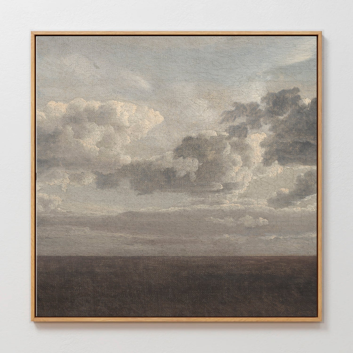 AK-49- Vintage Old Masters Cloudy Sky Landscape - Sage and Rose Prints
