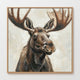 41- Impasto Moose Painting Print - Sage and Rose Prints