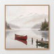 AK-32-Canoe on a misty lake watercolor - Sage and Rose Prints