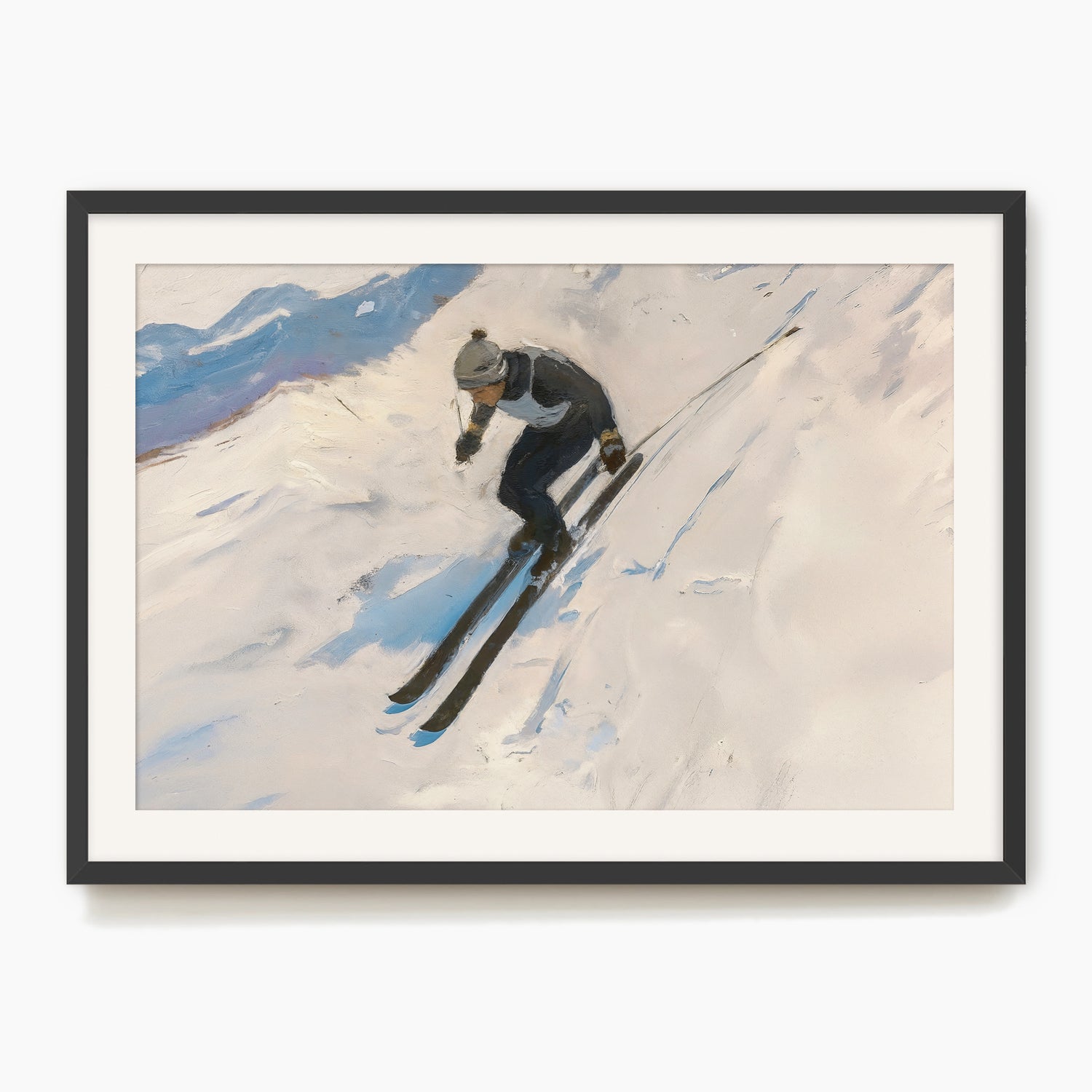 Impressionist Ski Painting - Sage and Rose Prints