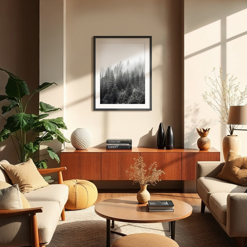 Misty Forest Ridge - Sage and Rose Prints