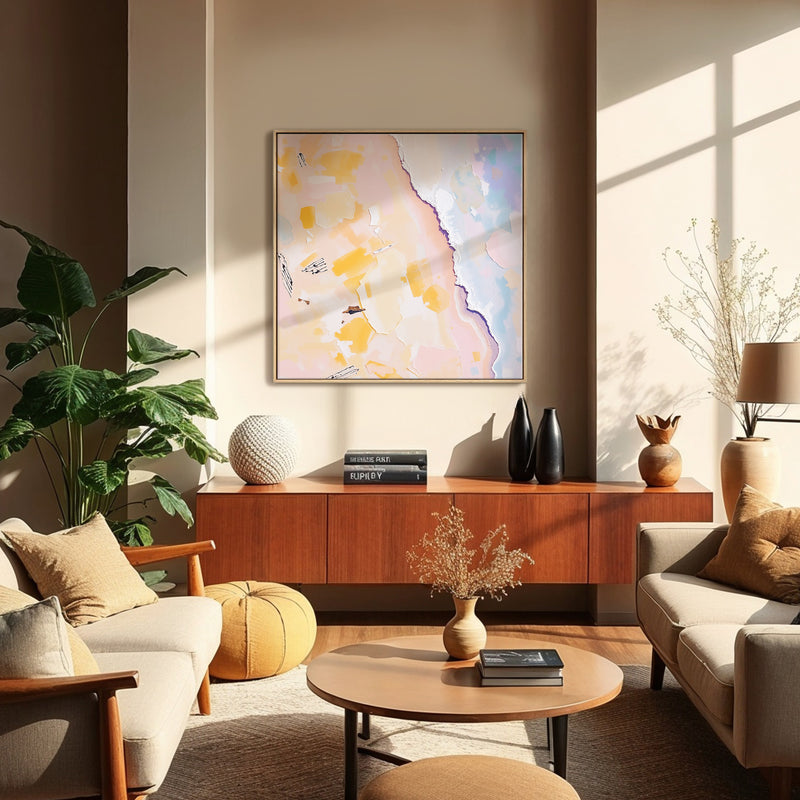 Birds-Eye Beach with Lavender Fog - Sage and Rose Prints