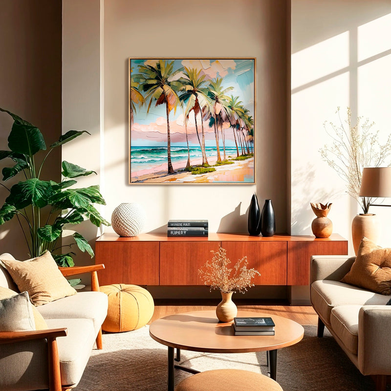 Tropical Palm Trees Square Print