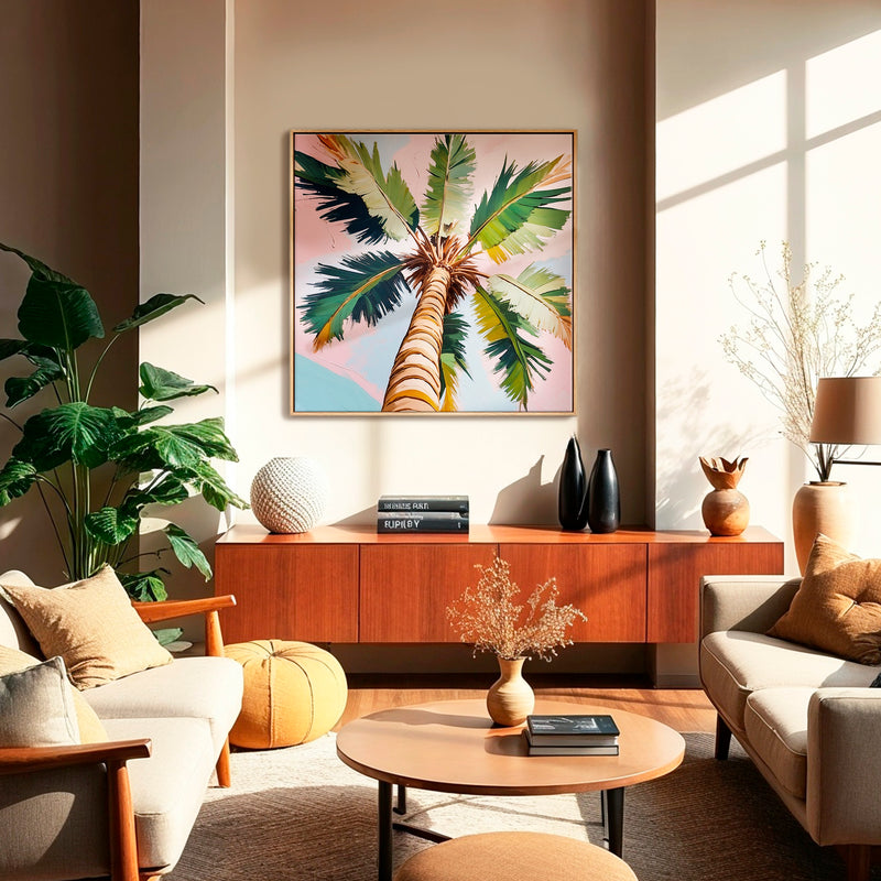 Under the Palm Tropical Square Art