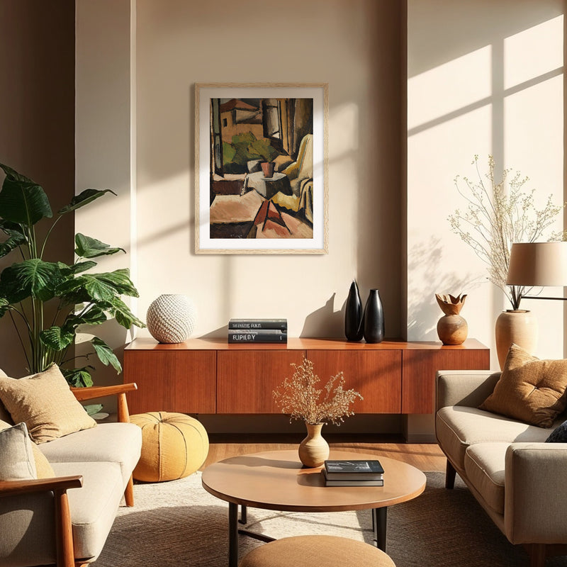 Cubist Living Room Prints - Sage and Rose Prints