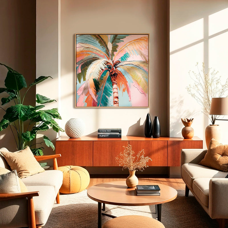 Tropical Palm Square Art Print