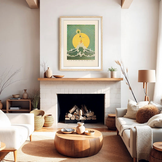 Emerald Green Wabi Sabi Print - Sage and Rose Prints