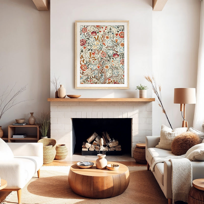 Burgundy and Sage Art Deco Print - Sage and Rose Prints