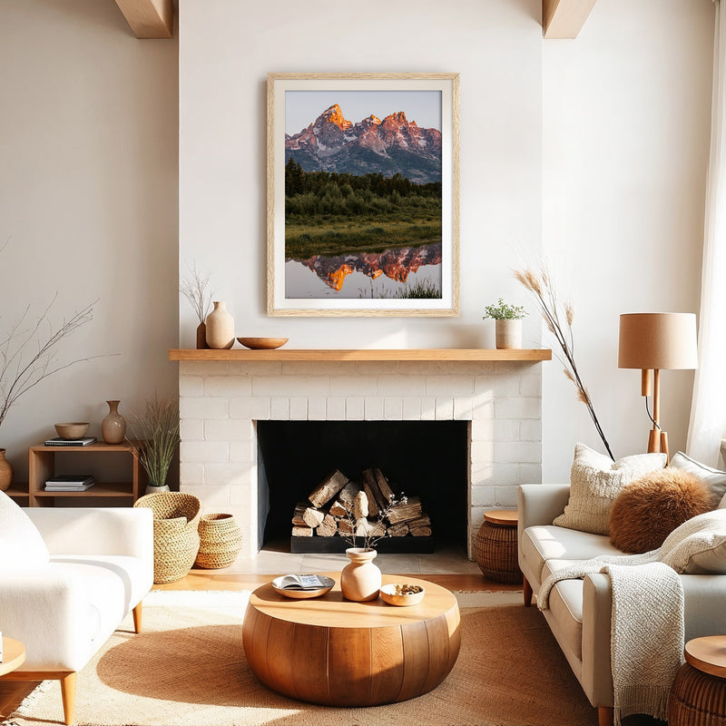 Grand Tetons Color Reflections - Sage and Rose Prints