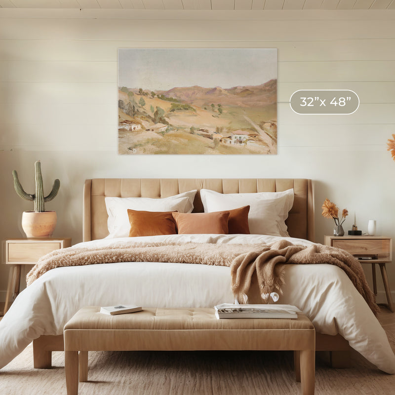 Vintage Desert Landscape Print - Sage and Rose Prints