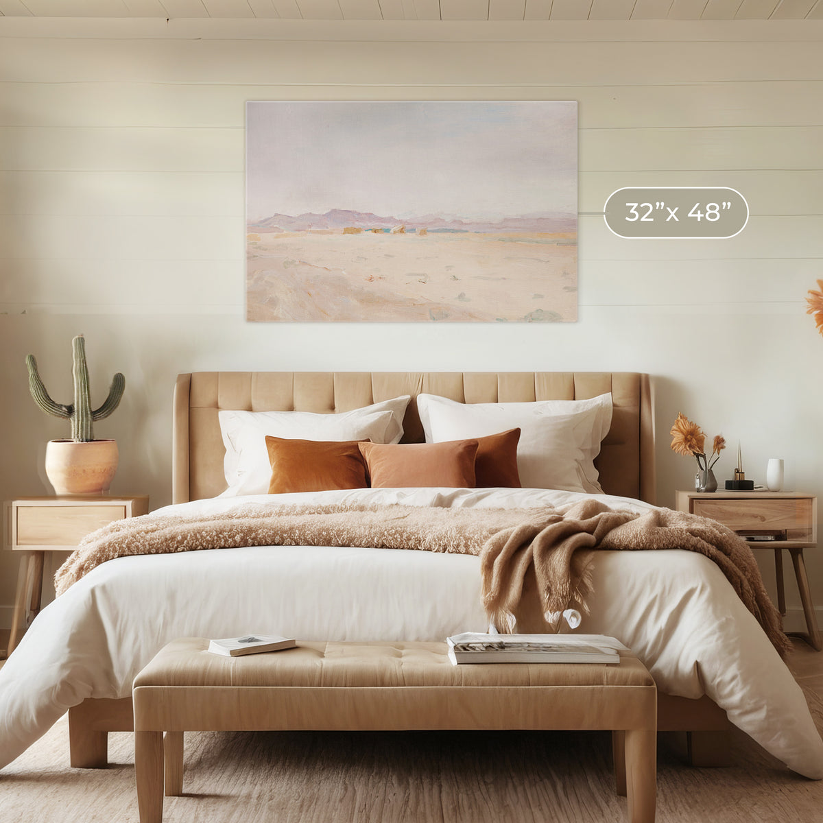 Muted Desert Painting - Sage and Rose Prints
