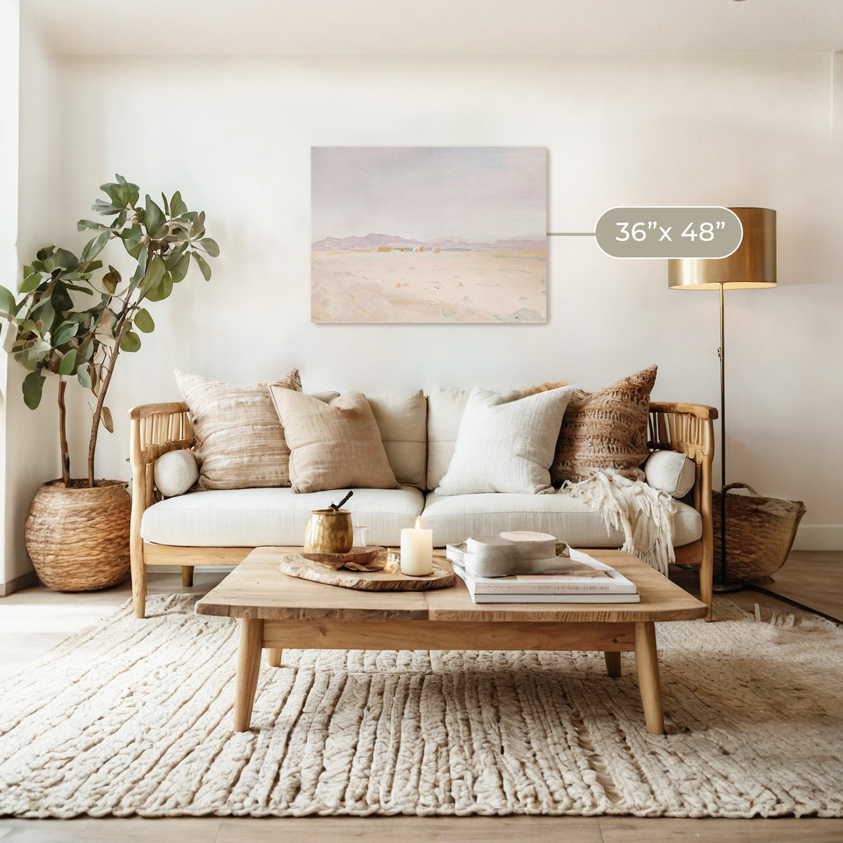 Muted Desert Painting - Sage and Rose Prints