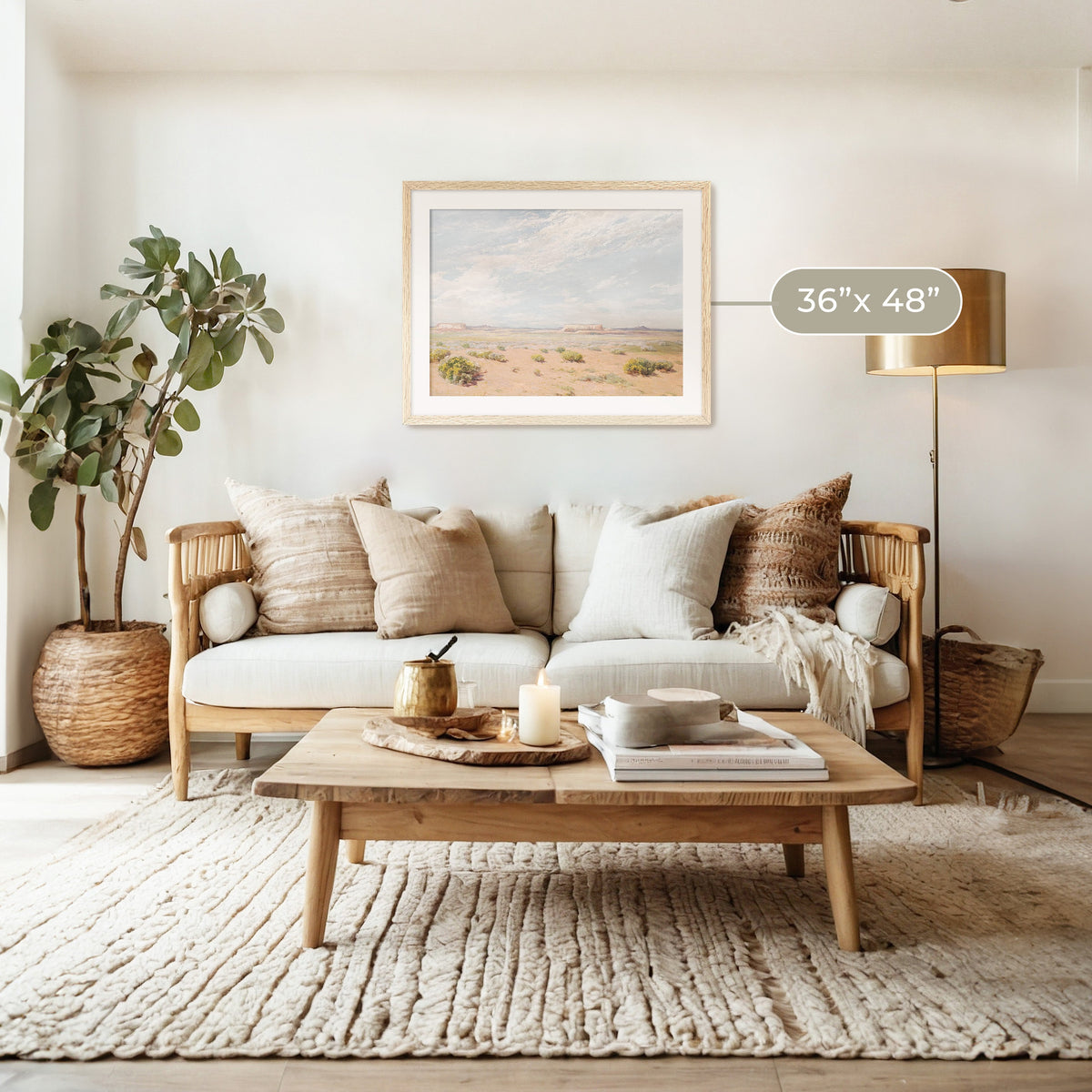 Southwest Desert Landscape Print - Sage and Rose Prints