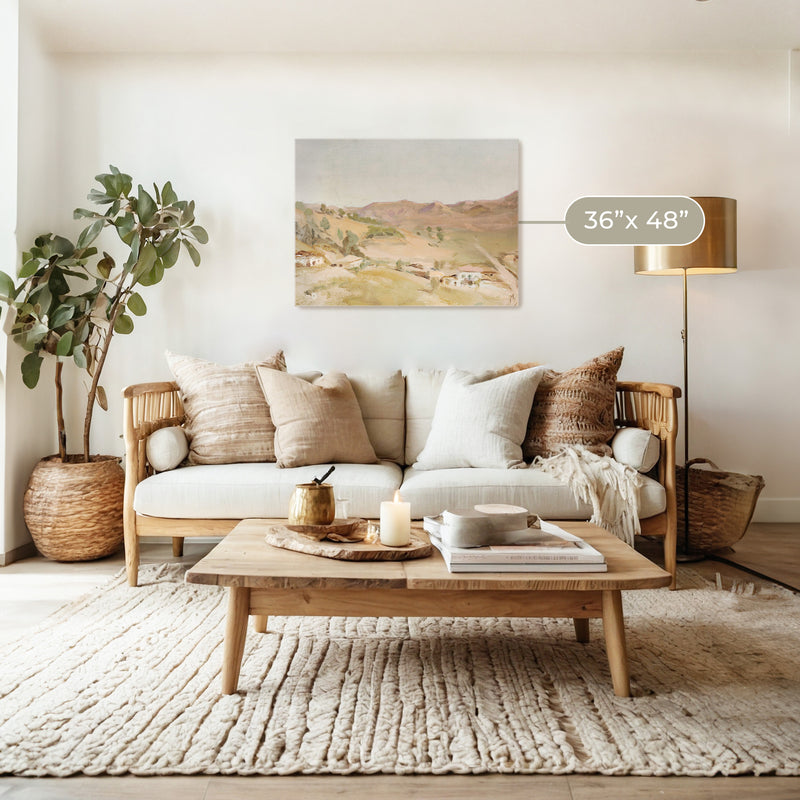 Vintage Desert Landscape Print - Sage and Rose Prints