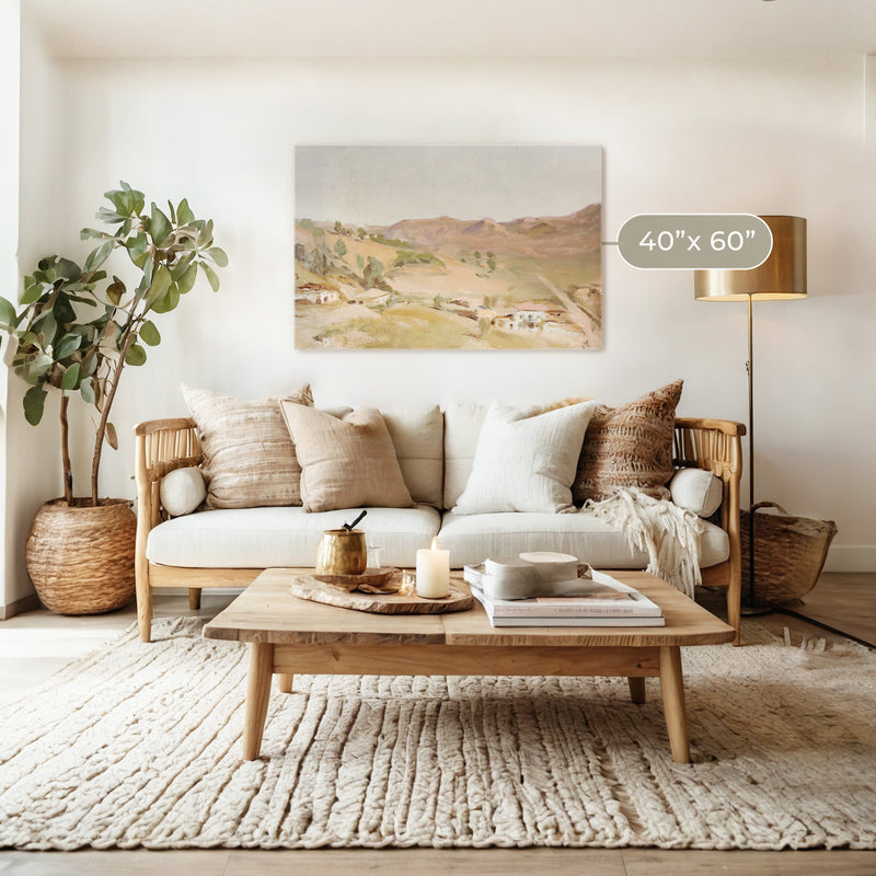 Vintage Desert Landscape Print - Sage and Rose Prints