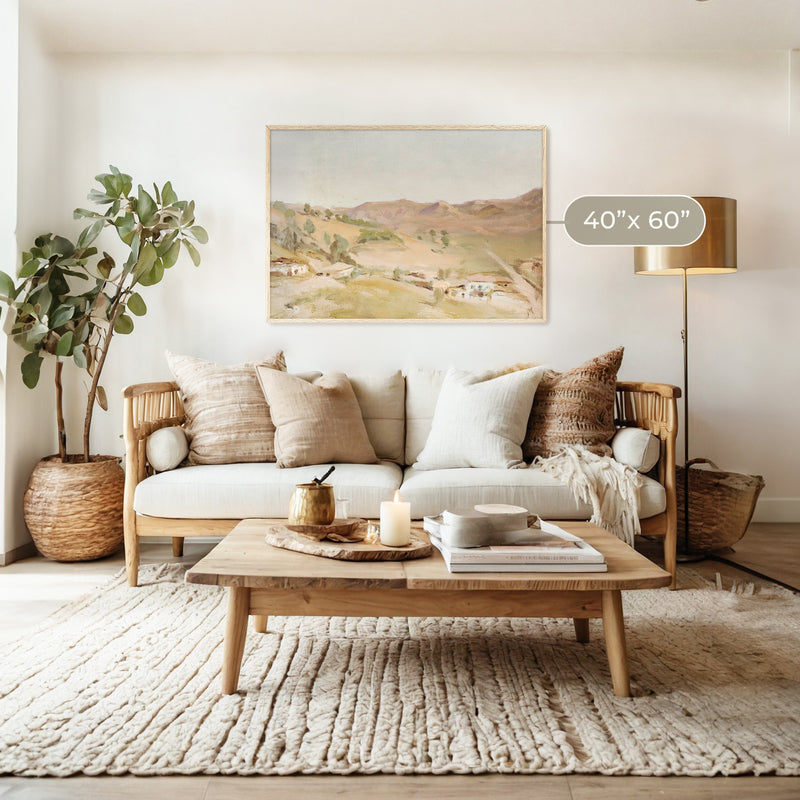 Vintage Desert Landscape Print - Sage and Rose Prints