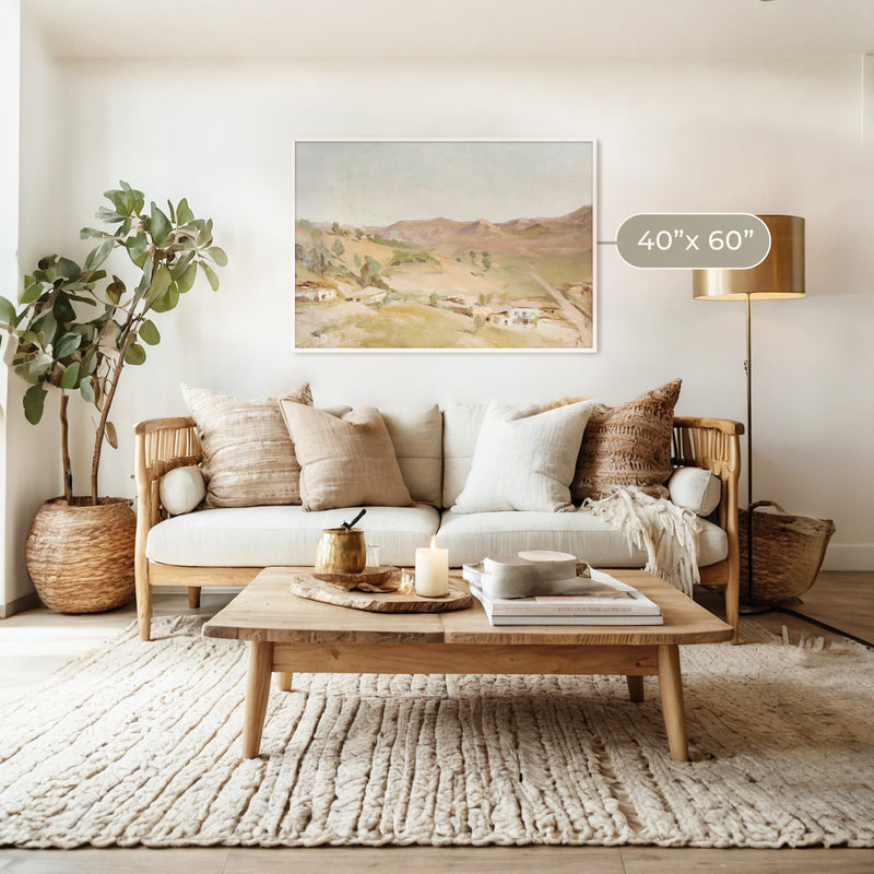 Vintage Desert Landscape Print - Sage and Rose Prints