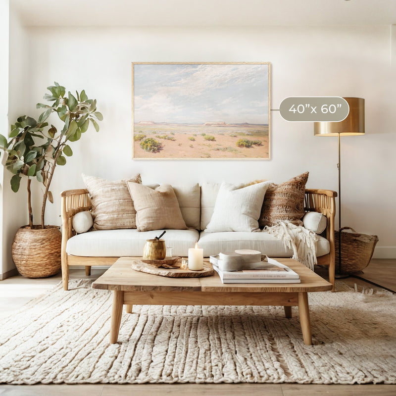 Southwest Desert Landscape Print - Sage and Rose Prints