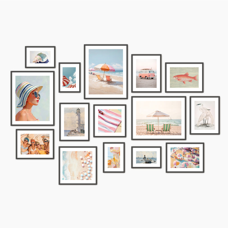 Maximalist Beach Mega Gallery Wall - Sage and Rose Prints