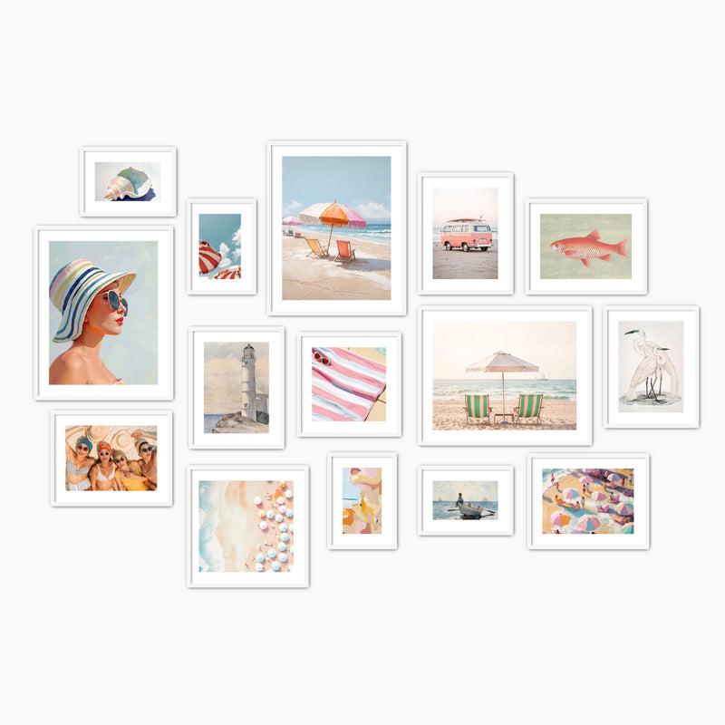 Maximalist Beach Mega Gallery Wall - Sage and Rose Prints