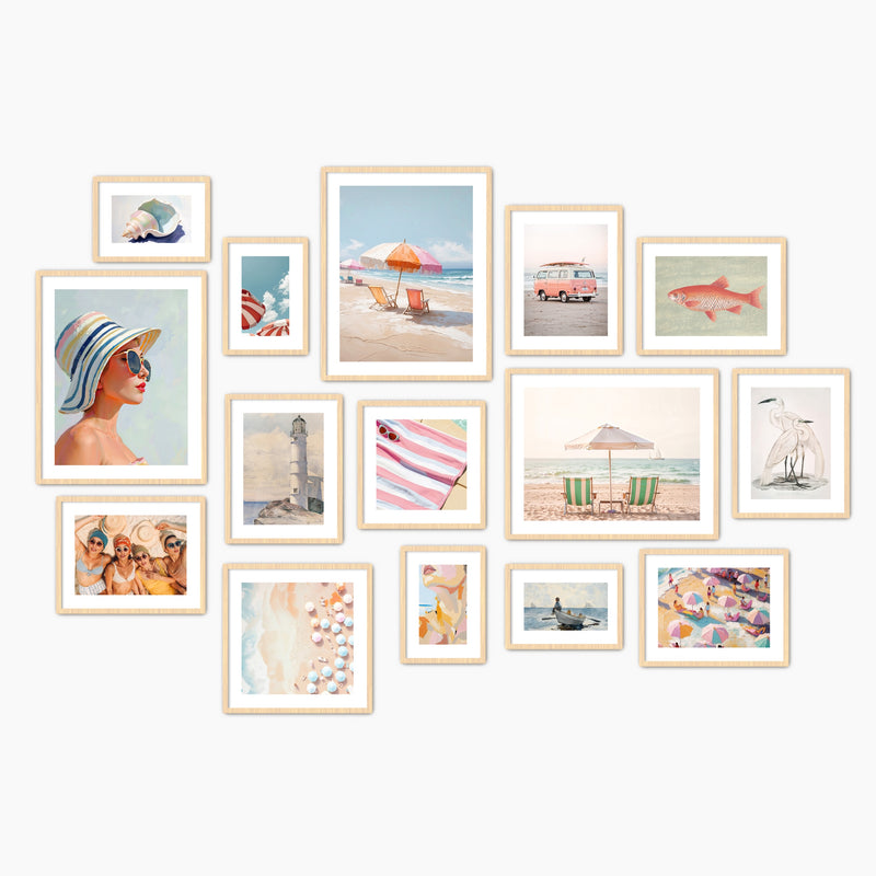 Beach Mega Gallery Wall - Sage and Rose Prints