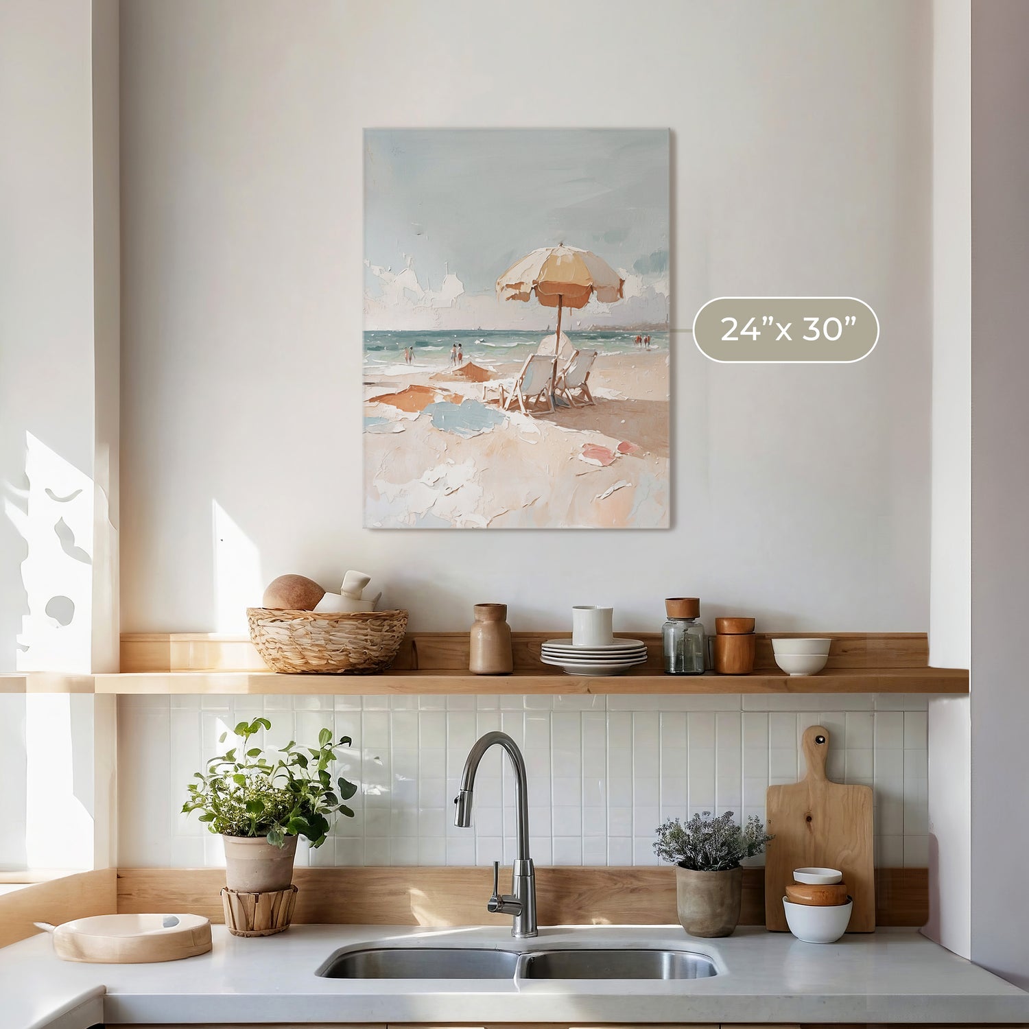 Coastal Package - Medium Vertical Art A - Sage and Rose Prints