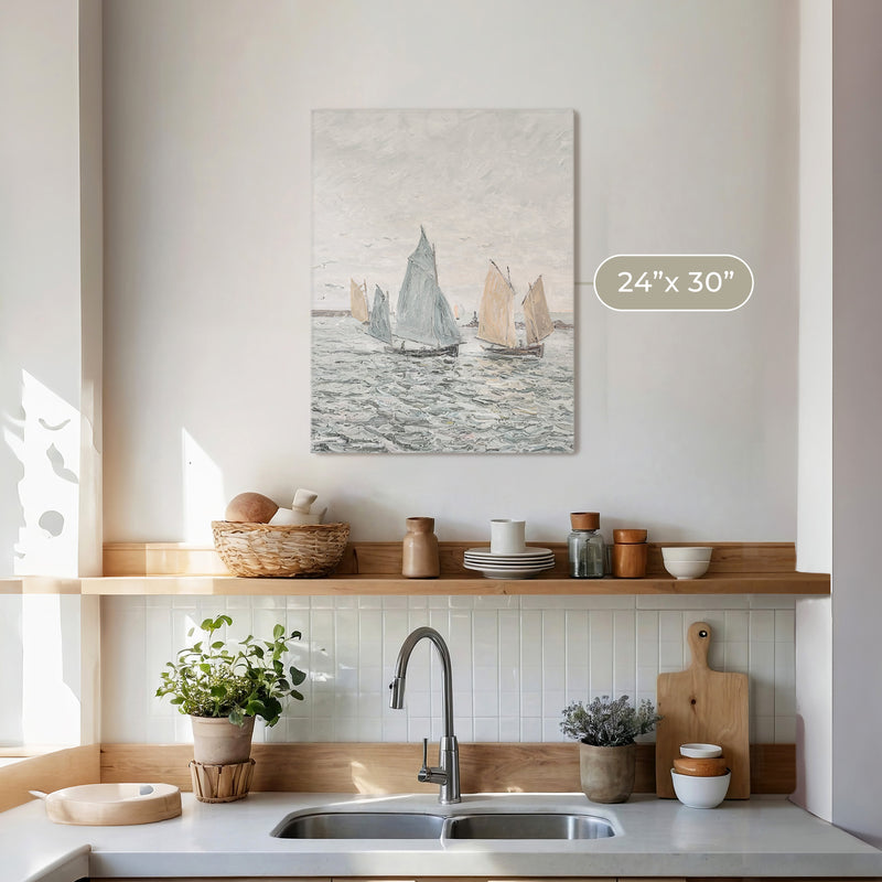 Coastal Sailboat Print - Sage and Rose Prints