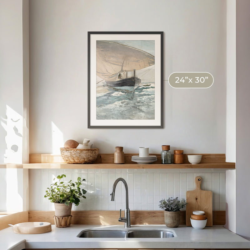 Vintage Sailboat Print - Sage and Rose Prints