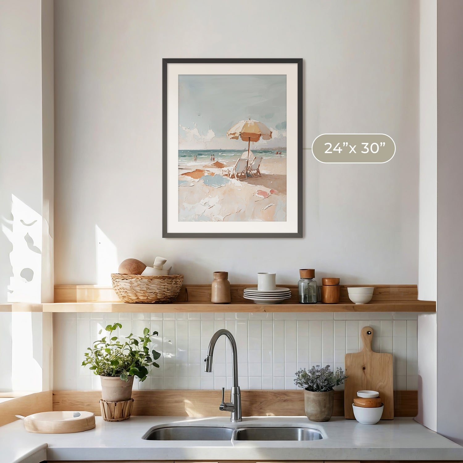 Coastal Art 25-1v - Sage and Rose Prints