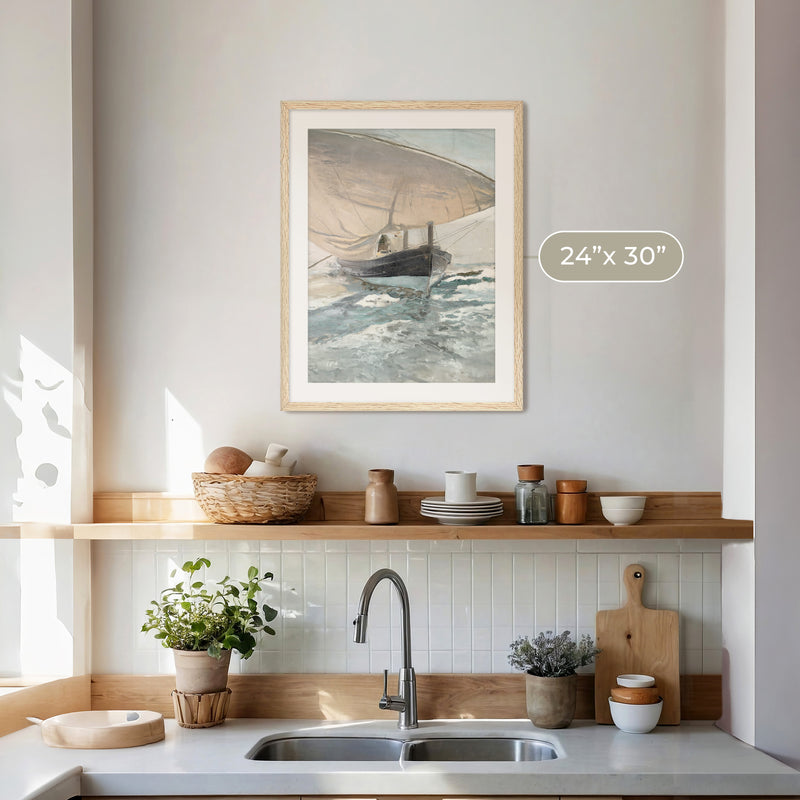 Vintage Sailboat Print - Sage and Rose Prints