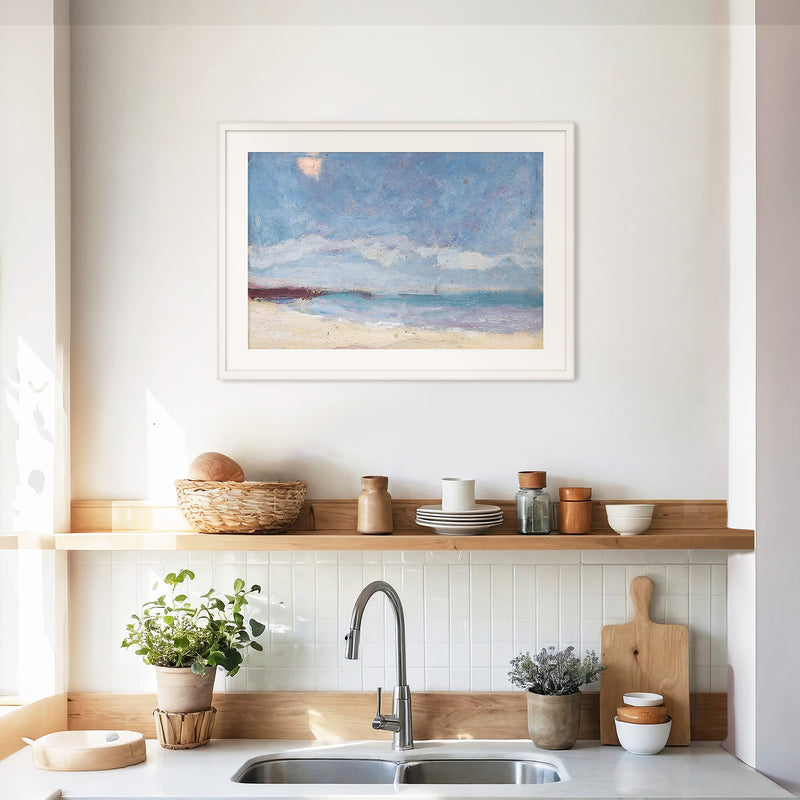 Seascape Watercolor in Periwinkle Blue - Sage and Rose Prints
