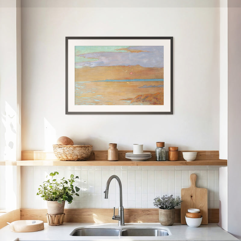 Abstract Landscape in Terracotta and Purple - Sage and Rose Prints