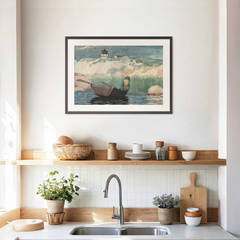 Gone Fishing Watercolor - Sage and Rose Prints