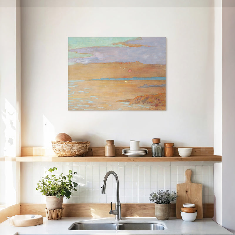 Abstract Landscape in Terracotta and Purple - Sage and Rose Prints