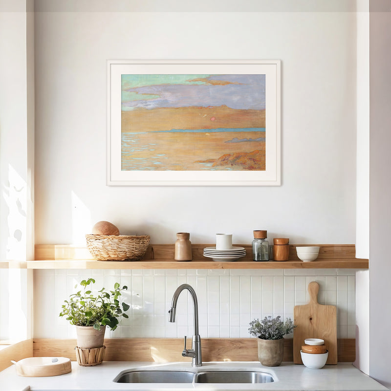 Abstract Landscape in Terracotta and Purple - Sage and Rose Prints