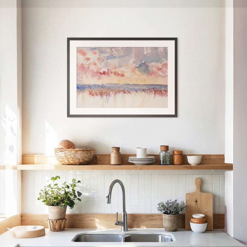 Rose Red Abstract Watercolor - Sage and Rose Prints