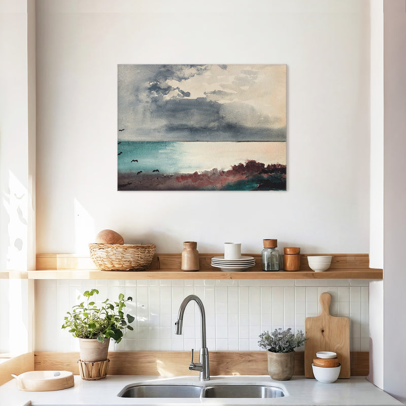 Ocean After a Storm Watercolor - Sage and Rose Prints