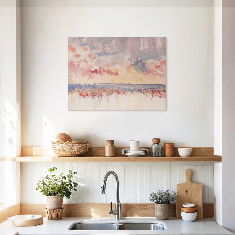 Rose Red Abstract Watercolor - Sage and Rose Prints