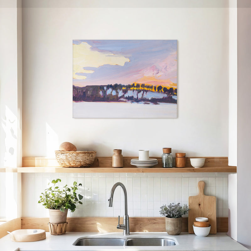 Sunset in Pastel Purple and Orange - Sage and Rose Prints