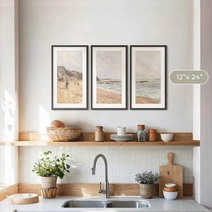 Coastal Wall Art -29-3x is a Coastal Painting of peaceful beach ideal for beach cottage and AirBnB interior decor sold by Sage and Rose Prints