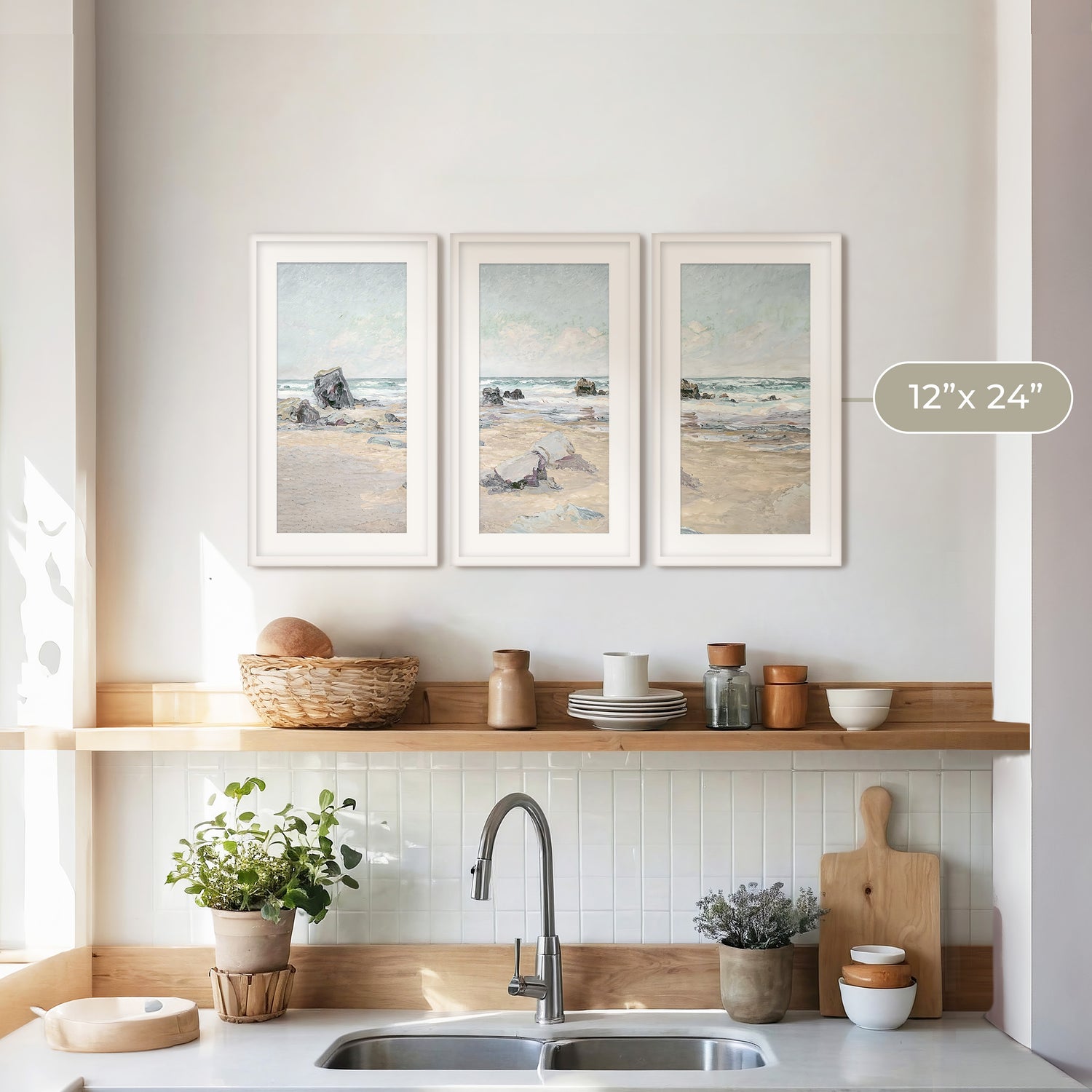 Coastal Wall Art 11-3x - Sage and Rose Prints