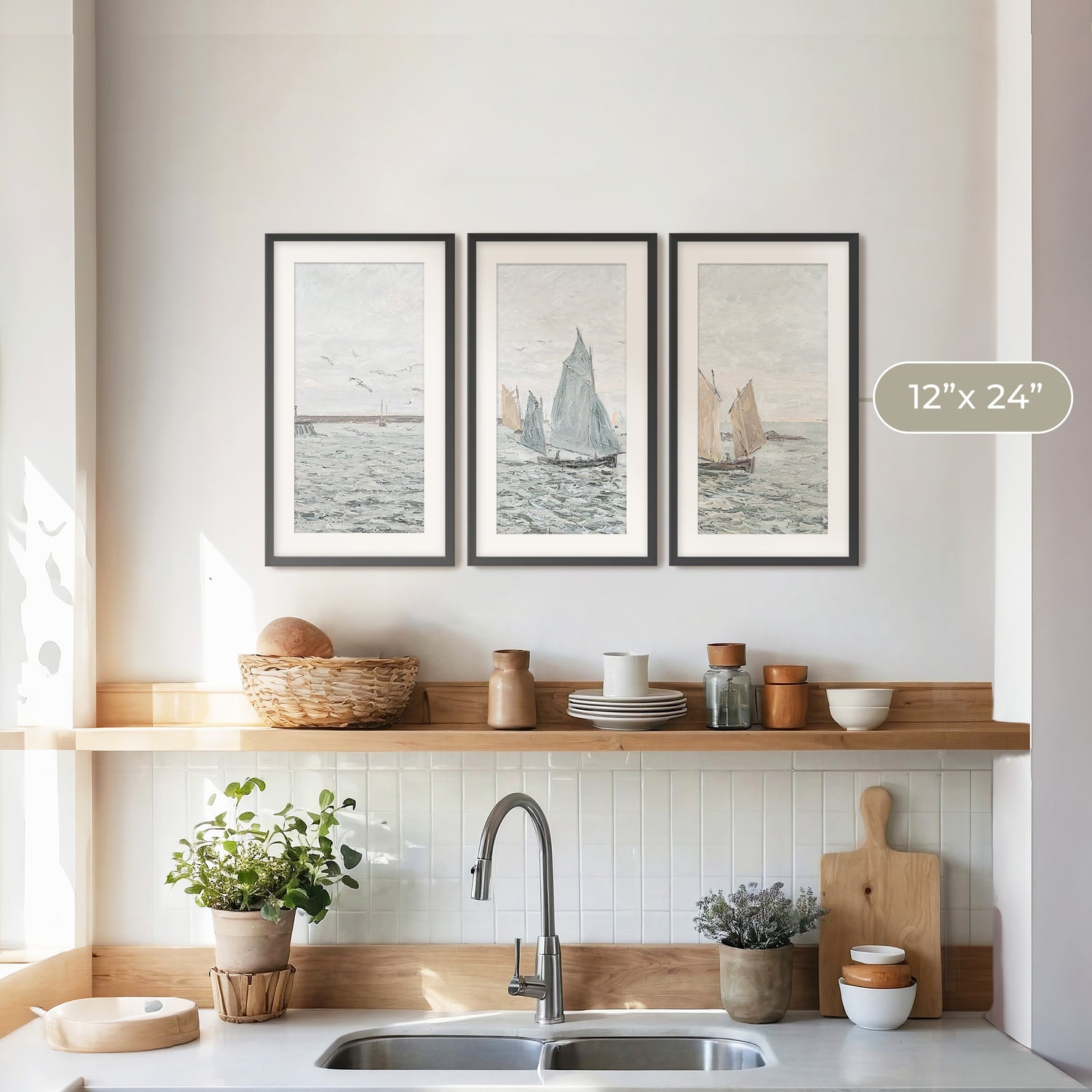 Coastal Wall Art 03-3x - Sage and Rose Prints