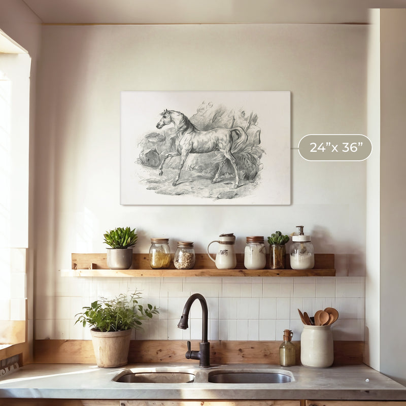 Horse Illustration 20-1x - Sage and Rose Prints