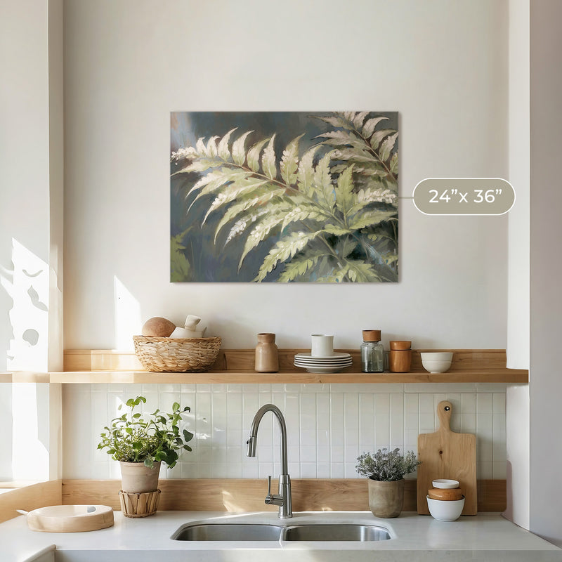 Fern Forest Leaf Botanical Art No2 - Sage and Rose Prints