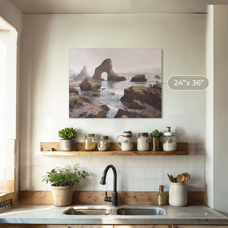 Coastal Rock Arches No2 - Sage and Rose Prints