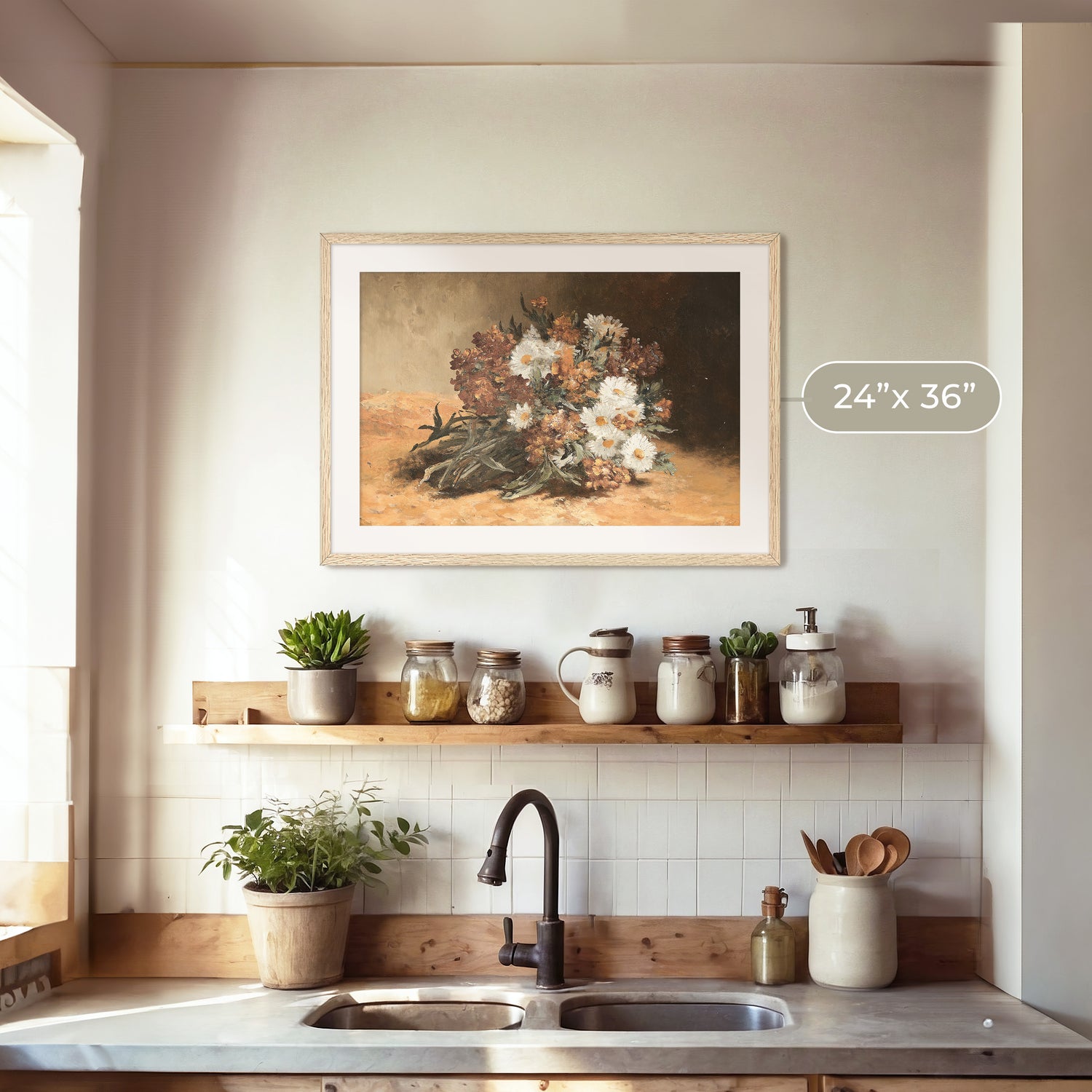 Moody Autumn Bouquet - Sage and Rose Prints