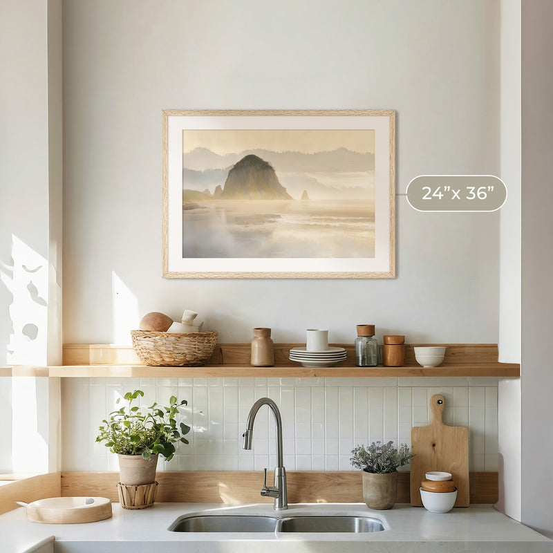 Misty Morning at Canyon Beach No2 - Sage and Rose Prints