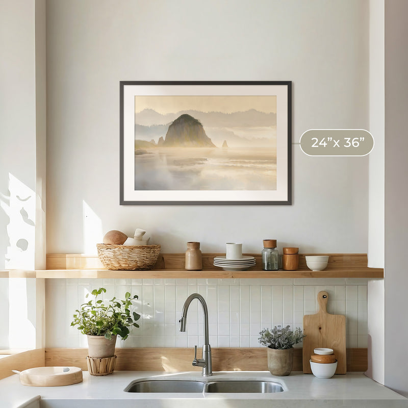 Misty Morning at Canyon Beach No2 - Sage and Rose Prints